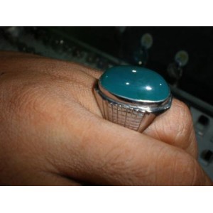 aksesoris batu bacan perhiasan permata cincin biru laut batu bacan