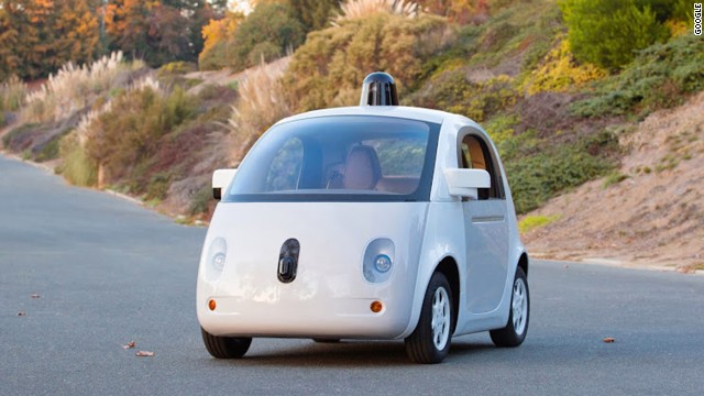 A working prototype of Google's self-driving car has cameras and sensors, but no permanent driver controls. 