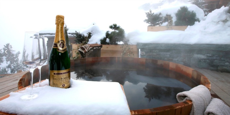 Chalet Spa Verbier hot tub