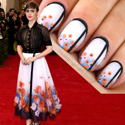 MANICURE MUSE: Lily Collins in Chanel Couture, Met Gala ‘15Full...