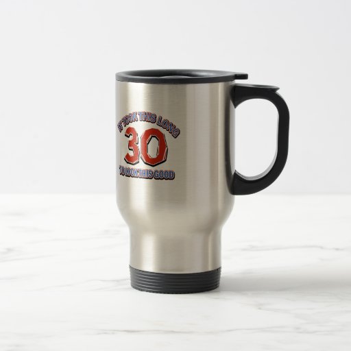 30th birthday design travel mug