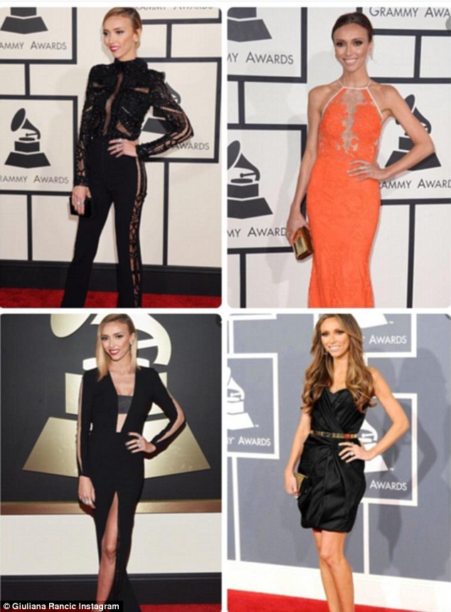 Giuliana was getting excited - She posted: 'The Grammys are today! Here are some of my favourite looks from past red carpets at the Grammys'