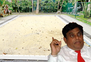 Police set to remove sand from ASP's swimming pool