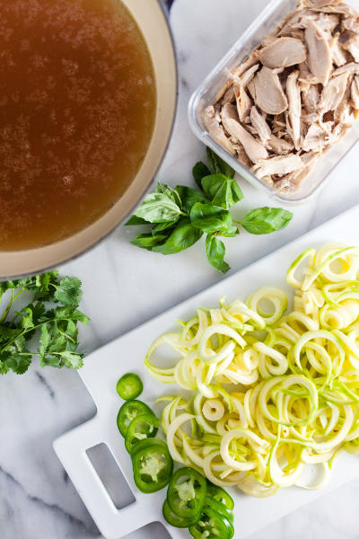 Thai Chicken Soup with Zucchini Noodles Picture