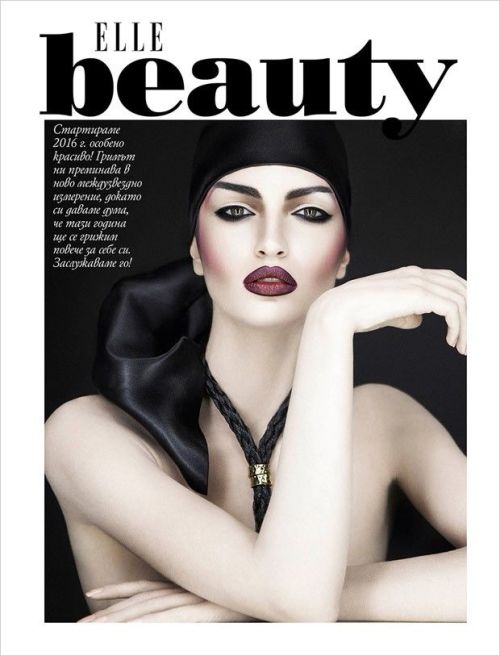 Makeup Artist Sara De Virgilio for Elle Bulgaria January 2016
