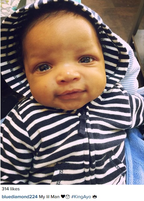 Wizkid's 2nd Son King Ayo's Face