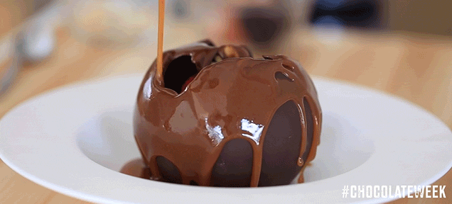 This Delicious Chocolate Sphere Melts Away to Reveal Ice Cream Inside