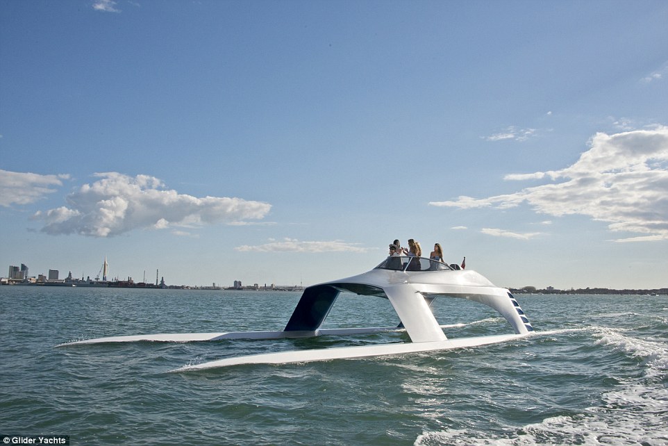 A shallow draft allows the high-performance catamaran to enter bays that are off limit to superyachts or even land on beaches