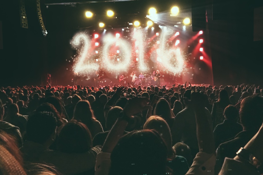 2016 Celebrations At Large Concert With Crowd And Band Playing