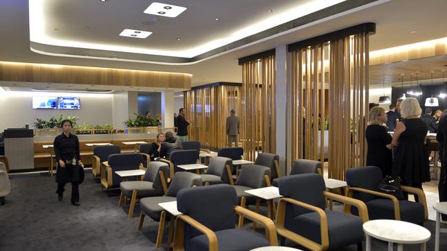 The Qantas Domestic Business Lounge at Perth Domestic Airport. Picture: News Corp Australia