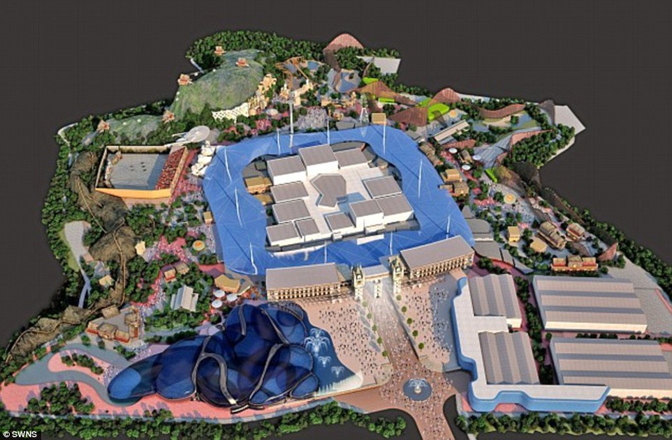 The resort, which will feature a theme park, water park, cinema and large theatre,  is expected to open in 2021