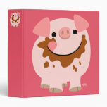 Cute Cartoon Chocolate Pig Binder