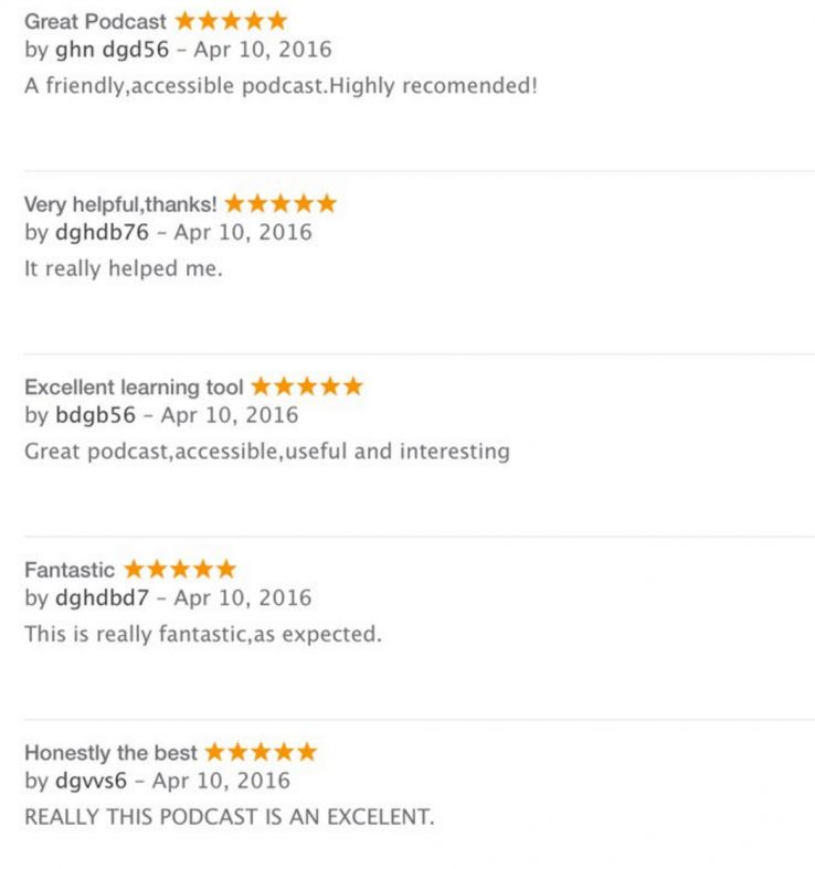 Fake reviews