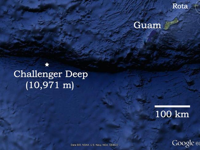 The location of the Challenger Deep.