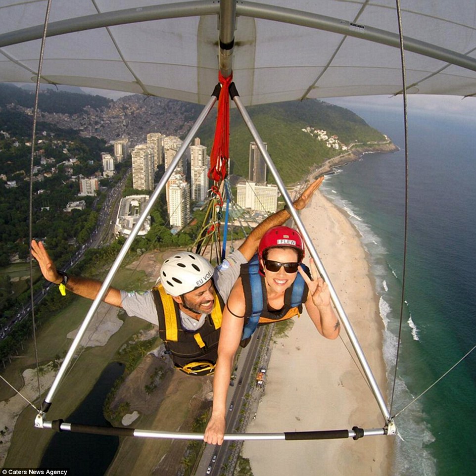 Adventures: Claira is using her blog to decide what will happen on her wold trip, which included handgliding in Brazil