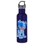 Cute Cartoon Blue Puppy 24oz Water Bottle