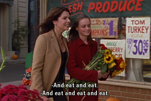 Lorelai and Rory take their eating very, very seriously.