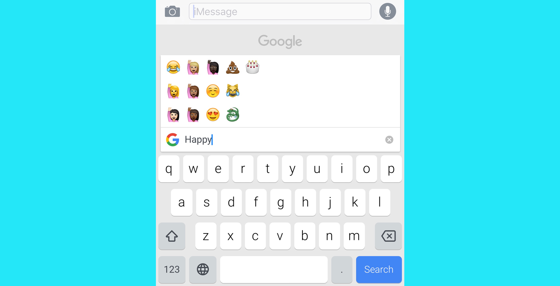 google keyboard emoji search