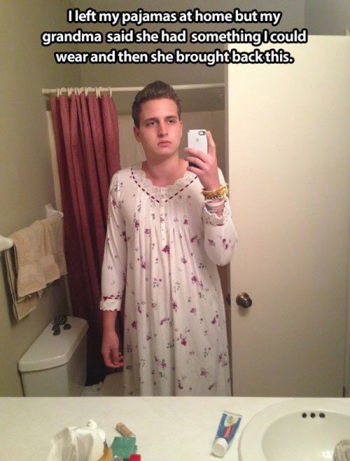 grandma,pajamas