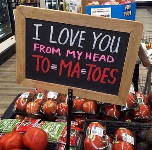 This tomato sign...