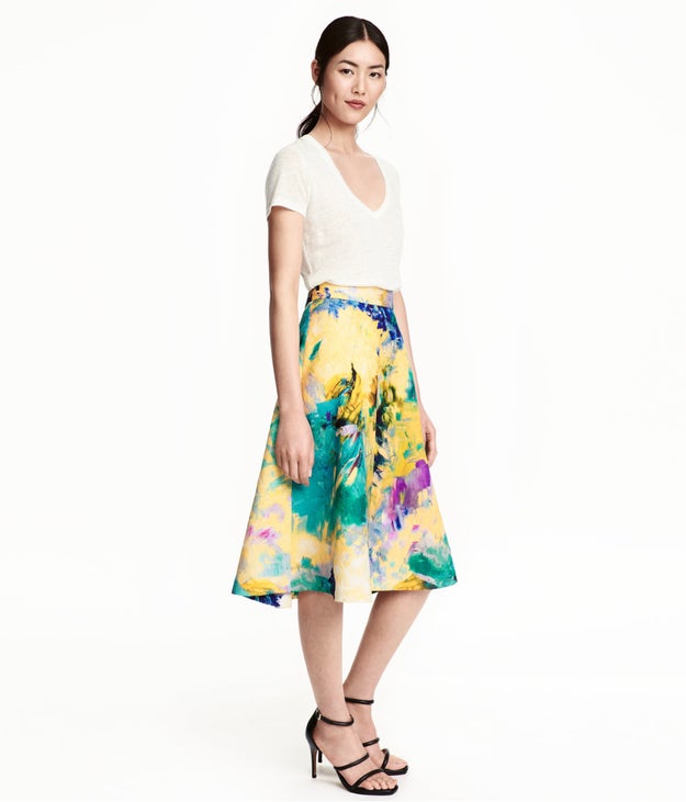 A watercolor skirt that's basically a work of art.