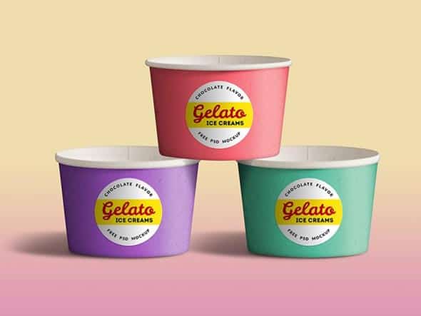 14 Ice Cream Cup free food packaging mockups