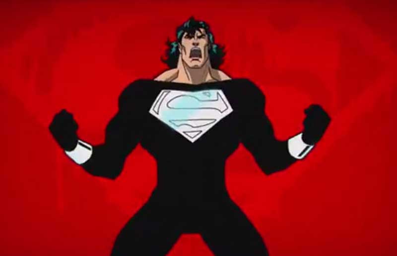 Superman Traje Negro La Liga de la Justicia