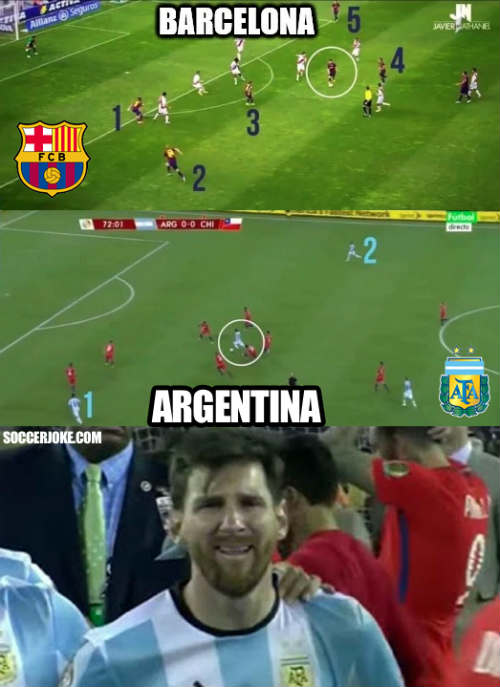 Sốc với hình ảnh Messi bị "cô lập" ở ĐT Argentina - 4