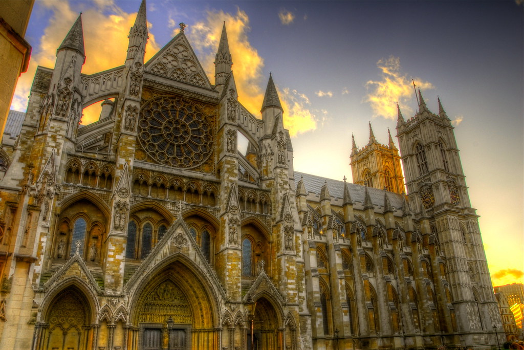 Westminster Abbey at sunset