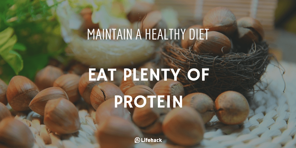 Eat more protein with main meals and snacks