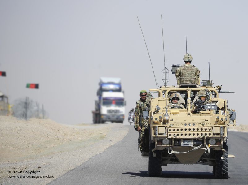 9th/12th Lancers in Jackal Vehicle During Patrol on Highway One, Afghanistan