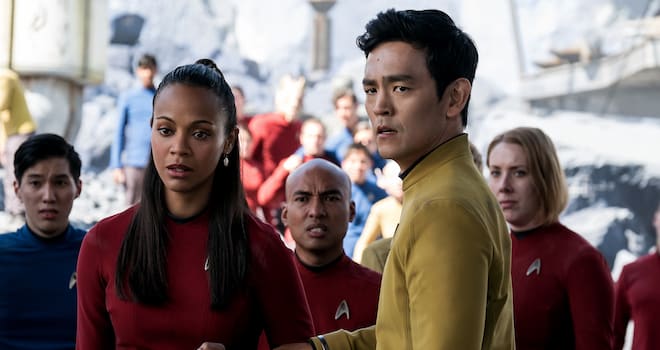 Uhura and Sulu in STAR TREK BEYOND