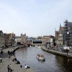 Fotos de Gante en Flandes, Graslei desde arriba