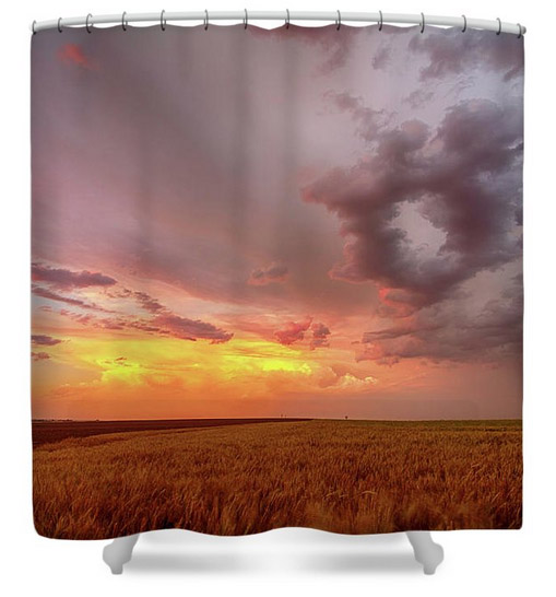 Colorado Eastern Plains Sunset Sky Shower Curtain