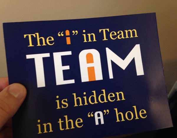 The "i" in team