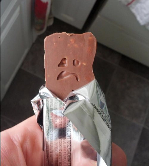 The saddest chocolate bar ever