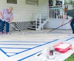 How to Create a Painted Rug on Concrete