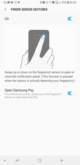 PSA: Galaxy Note 8 owners, don't forget about the fingerprint gestures