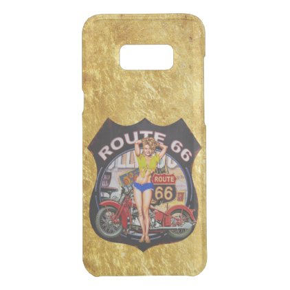 America route 66 motorcycle With a gold texture Uncommon Samsung Galaxy S8+ Case