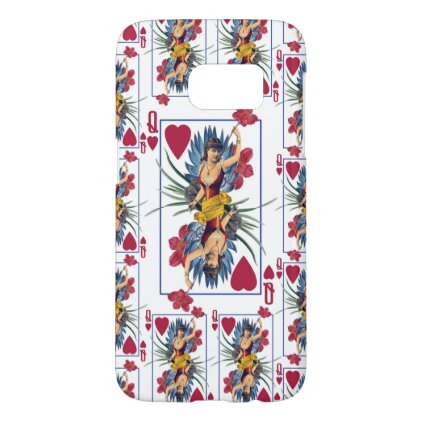 Queen of Hearts and Flowers Samsung Galaxy S7 Case