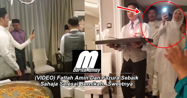 (VIDEO) Fattah Amin Dan Fazura Sebaik Sahaja Selepas Bernikah.. Sweetnya