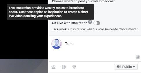 Facebook appears to be testing a new Live video feature that gives broadcasters weekly topics suggestions to broadcast about.