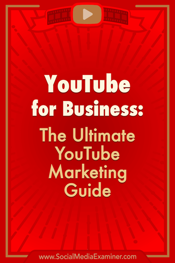Help for beginner, intermediate, and advanced marketers on using YouTube channels, video, ads, analysis, and more for business.