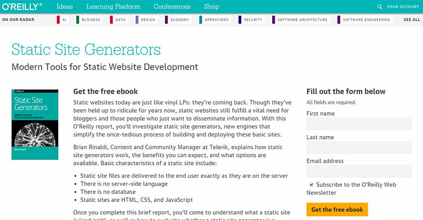 static site generator ebook
