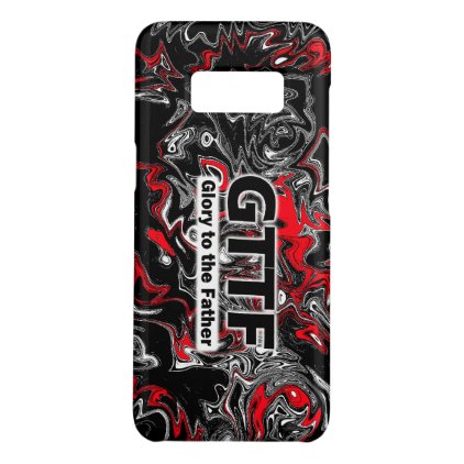 black and red &quot;glory to the Father phone case