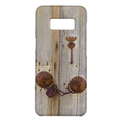 Rusty vintage old iron padlock on a wooden door _- Case-Mate samsung galaxy s8 case