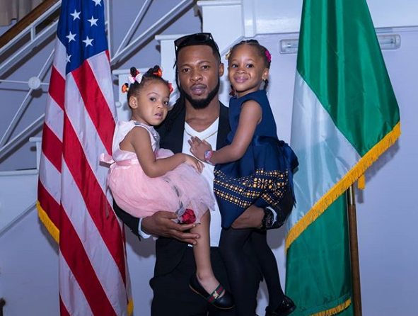 Flavour takes his daughters as his dates to the US Consulate Holiday Party
