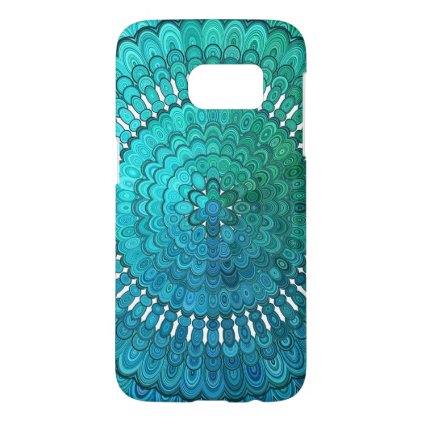 Turquoise Mandala Samsung Galaxy S7 Case