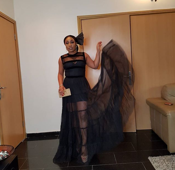 Have you seen Rita Dominic’s look to Banky W and Adesua’s wedding?