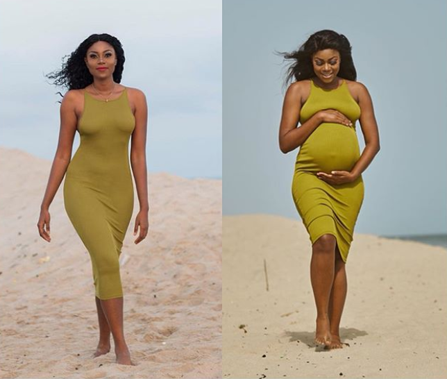 Awwww!!! Yvonne Nelson shares another photo from her maternity shoot and it’s everything